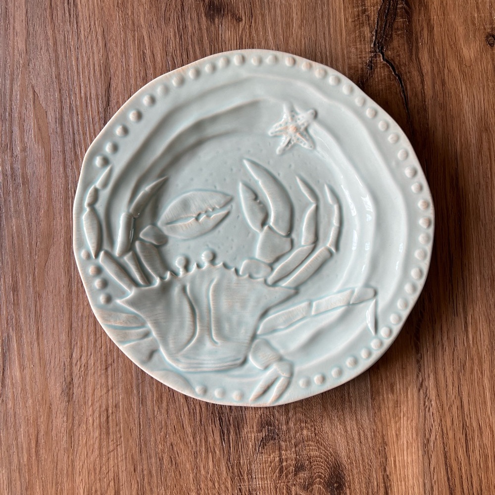 Set of 4 Decorative Crab Dinner Plates